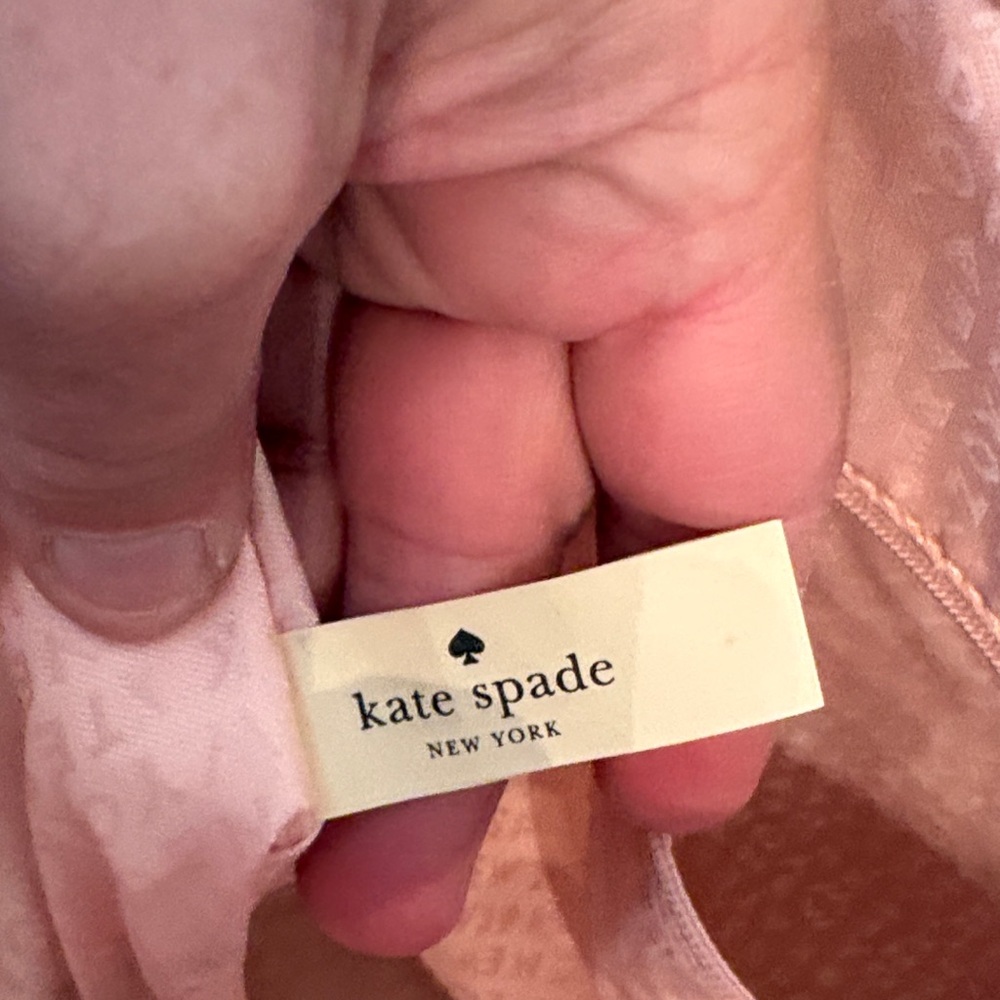 RARE kate spade leather Larchmont avenue logo penny tote, soft pink colour - Picture 8 of 9